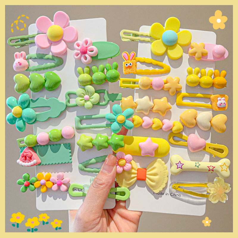 Women'S Yellow Accessories - 14 unids/set de pinzas para el