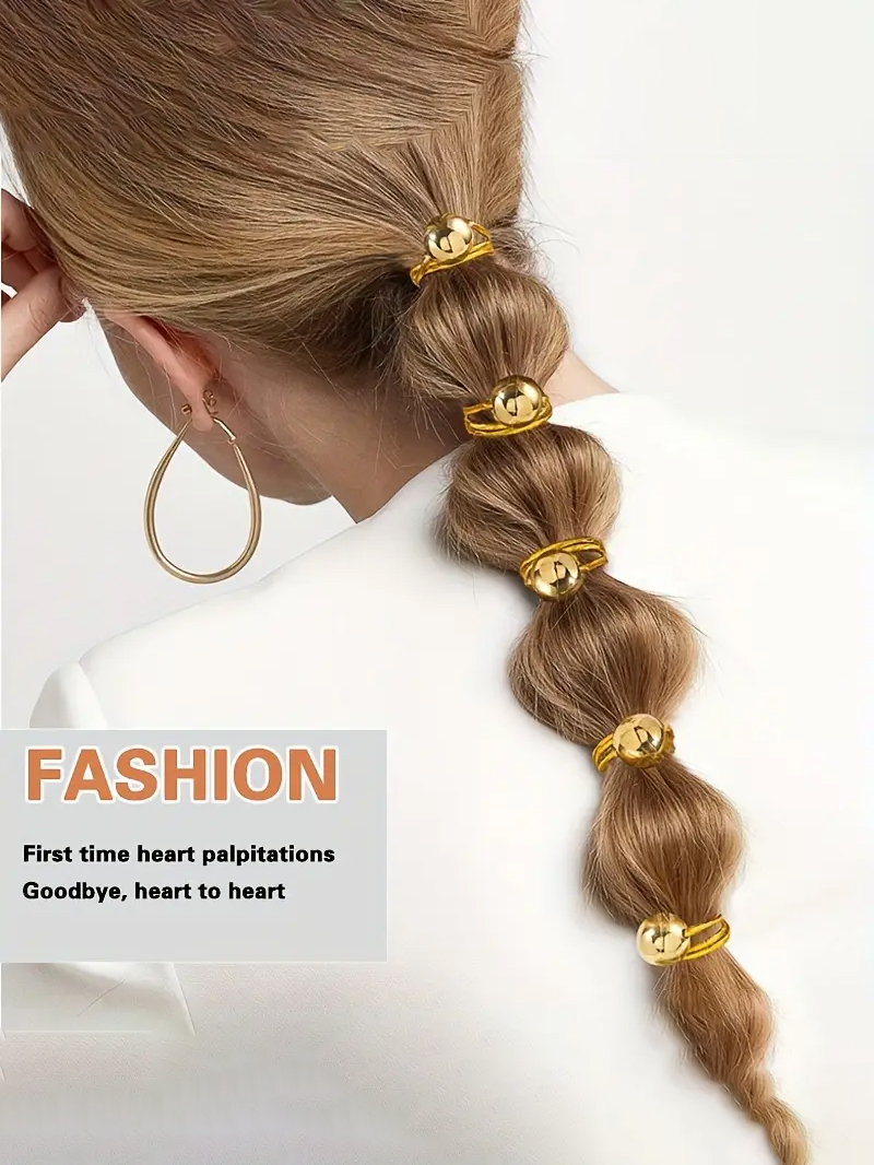 Wrap Ring Gold - 10 Uds. Corbata para el pelo