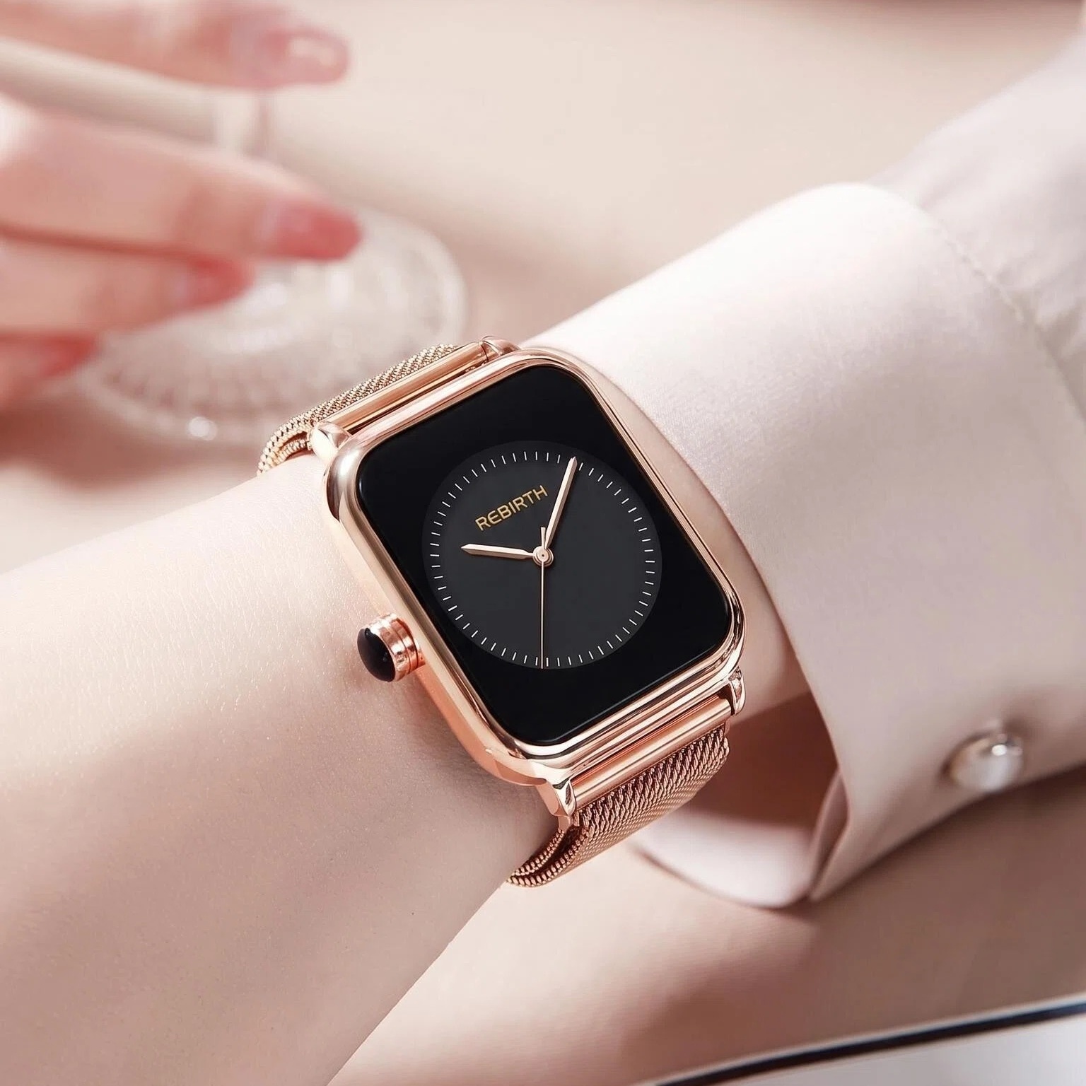 Reloj de Mujer Cuadrado de Luj - Wrap Ring Gold reseña y precio