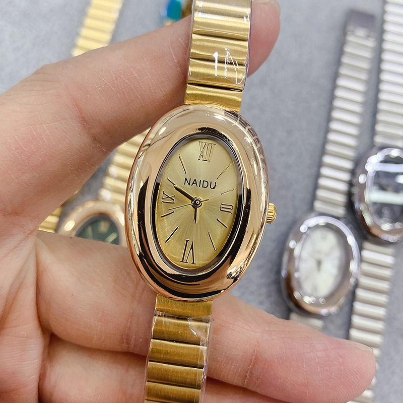 Reloj de cuarzo ovalado dorado - Wrap Ring Gold reseña y precio