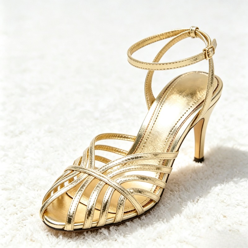 Sandalias de tacón alto con ba - Wrap Ring Gold reseña y precio